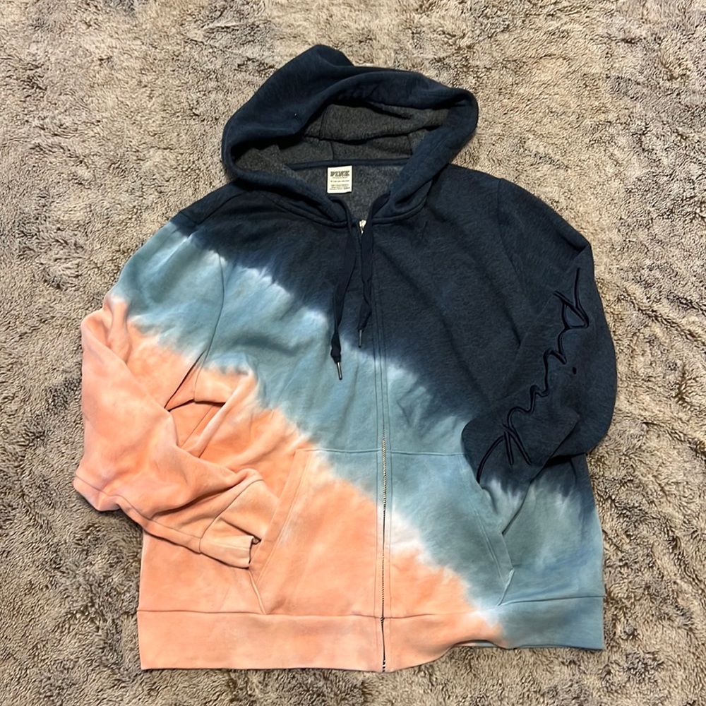 Pink Beach Zip Up Hoodie